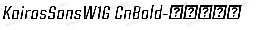 KairosSansW1G CnBold字体转换